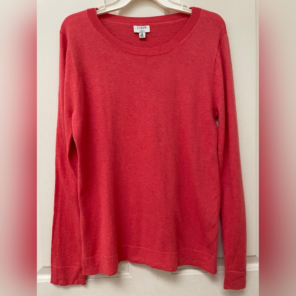 J.Crew Cotton Teddie Sweater Cardigan 100% cotton in color Salmon